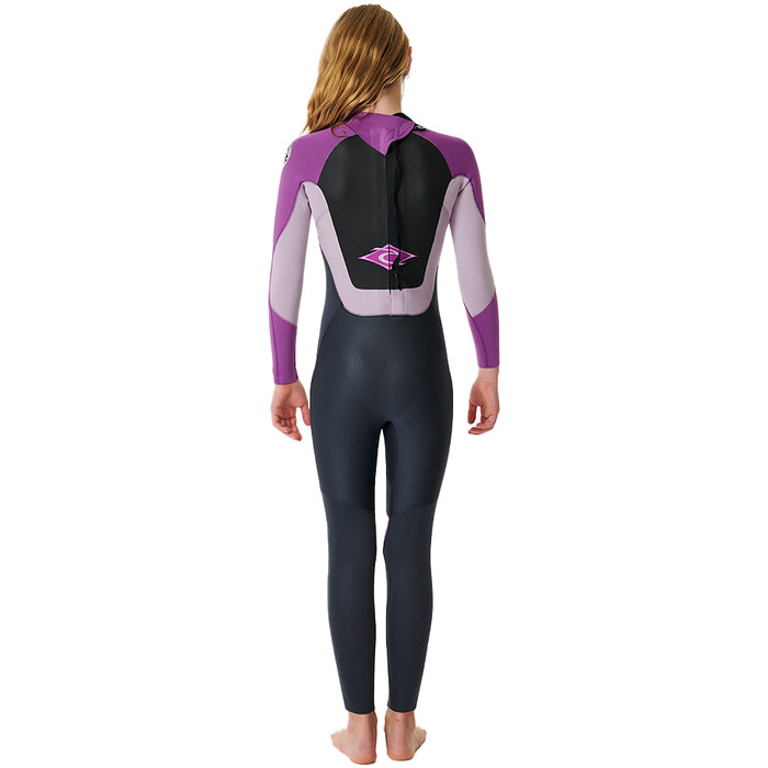 2024 Rip Curl Junior Omega 4/3mm Back Zip Wetsuit 13OBFS - Purple